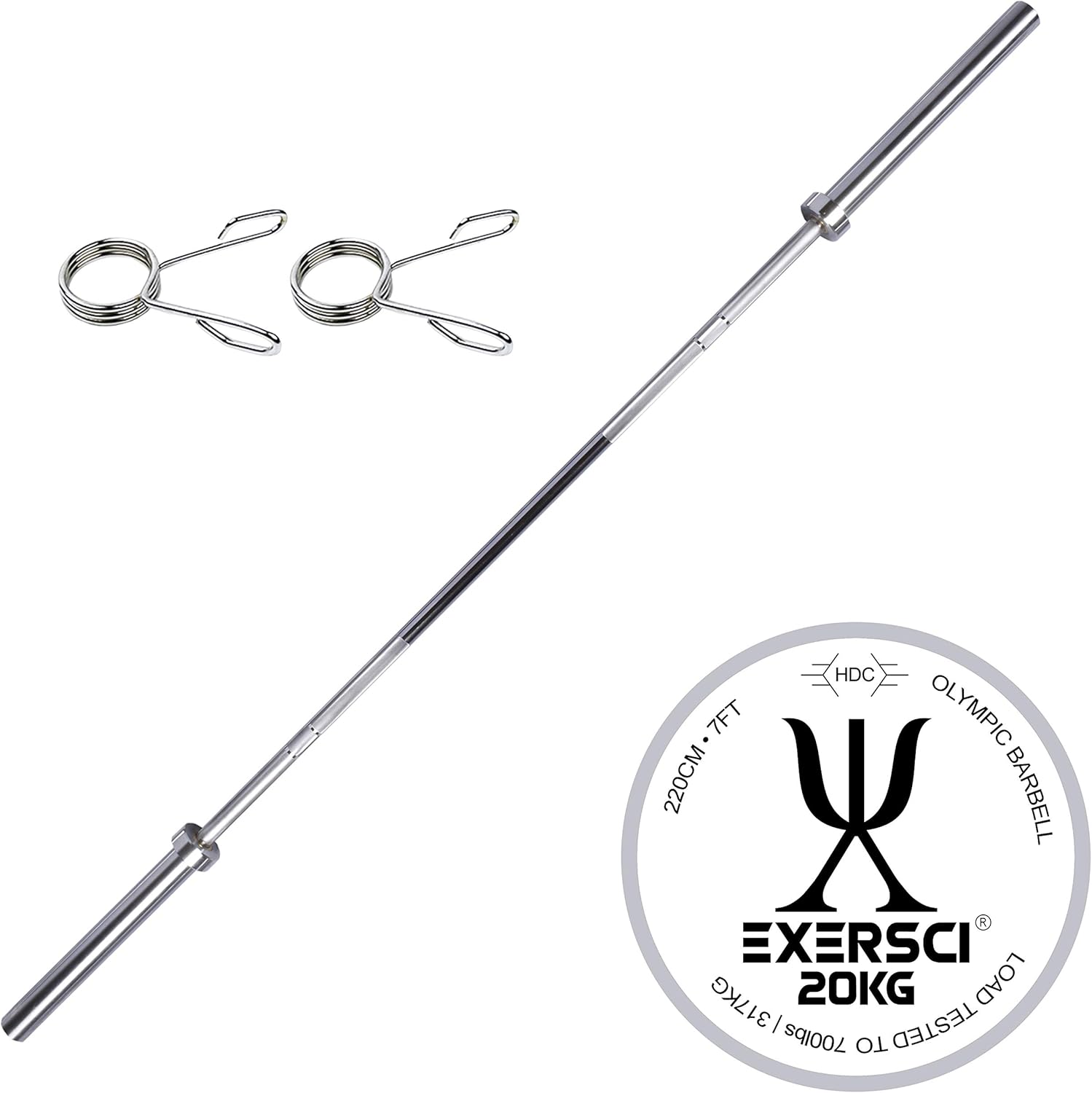 Exersci 7ft Elite Chrome Olympic Barbell